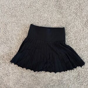 Elegant Black Pleated Skirt